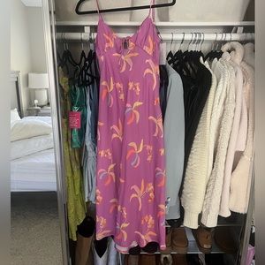 REAA Tropical Barbados Midi Dress